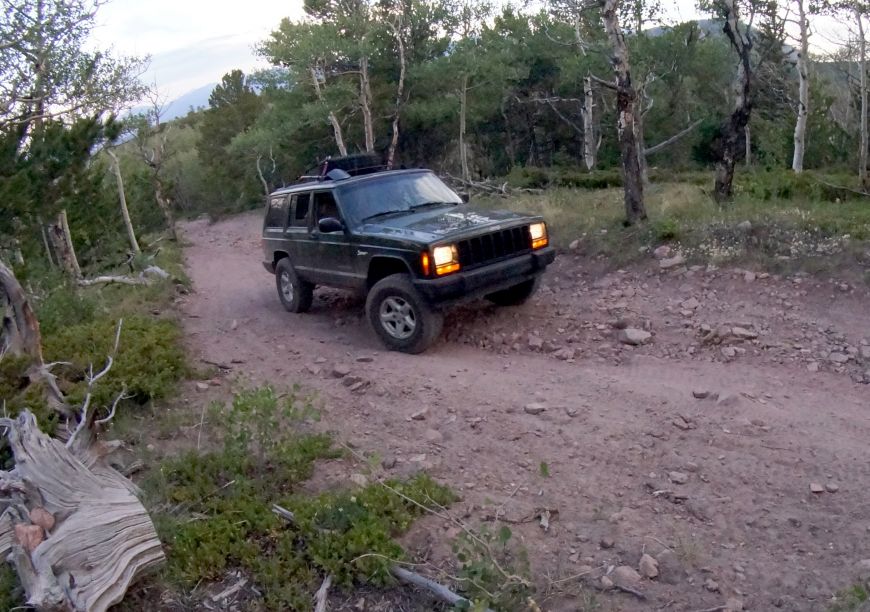 Medano Pass Great Sand Dunes Colorado primative road in a Jeep XJ Cherokee 4x4