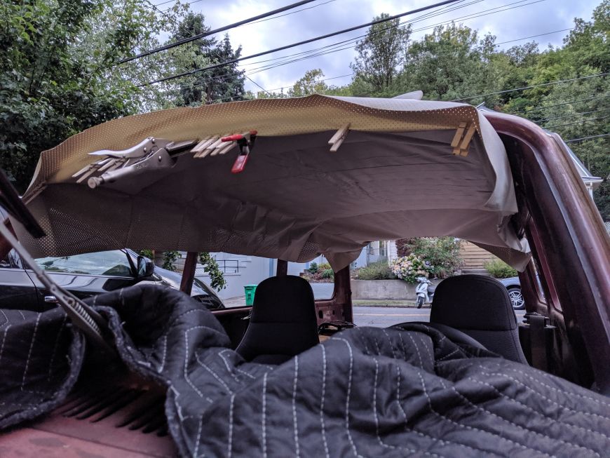 vw type 3 squareback headliner install