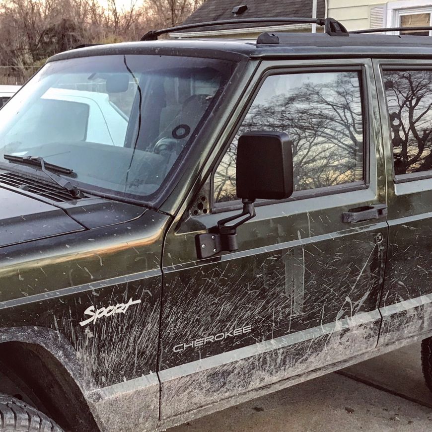 installing wranger tj mirrors on a jeep cherokee xj