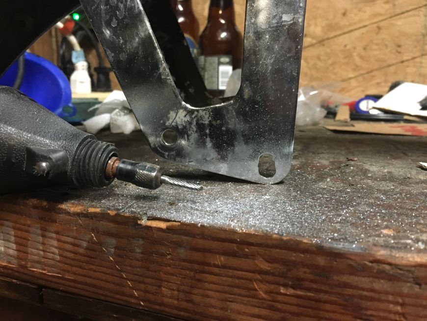 dremel hogging out holes in metal