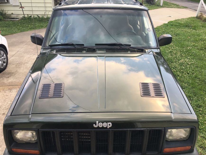 jeep xj cherokee hood vents louvers install