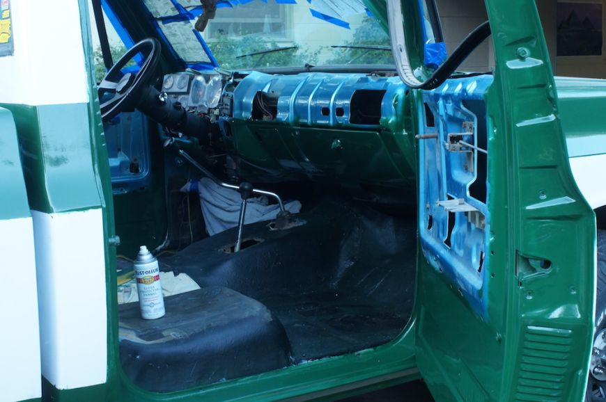 painting the interior on chevy k10 c10 squarebody truck