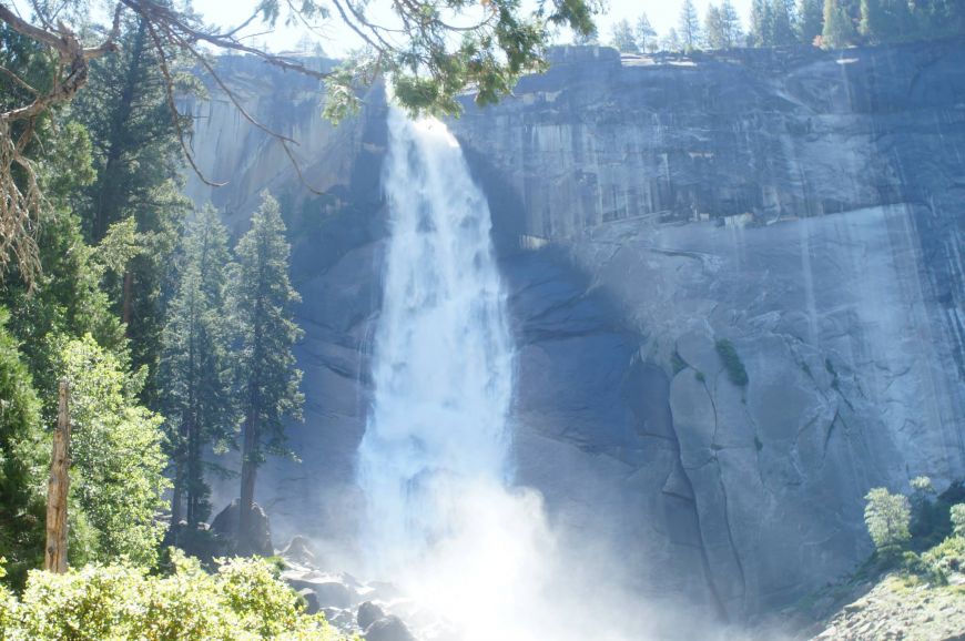 nevada falls in yosemite backpacking and hiking